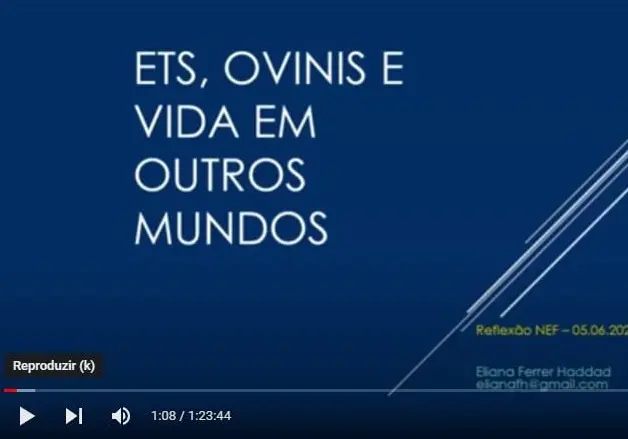 Tema: ETS, OVNIs E A VIDA EM OUTROS MUNDOS